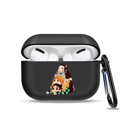 Anime Demon Slayer Earphone Protective Case for Apple AirPods 1 3 4 Pro 2 Bluetooth Earphones Protective Shell Cover Toys Gifts