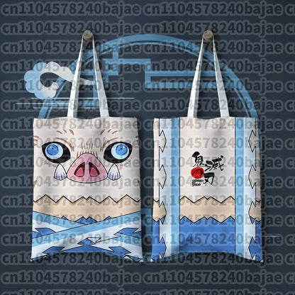 Canvas Bags Handbag For Women Shopper Cute Cartoon Figure Kochou Shinob Printing Tote Bag Japanese Style Cartoon Small Shoulder