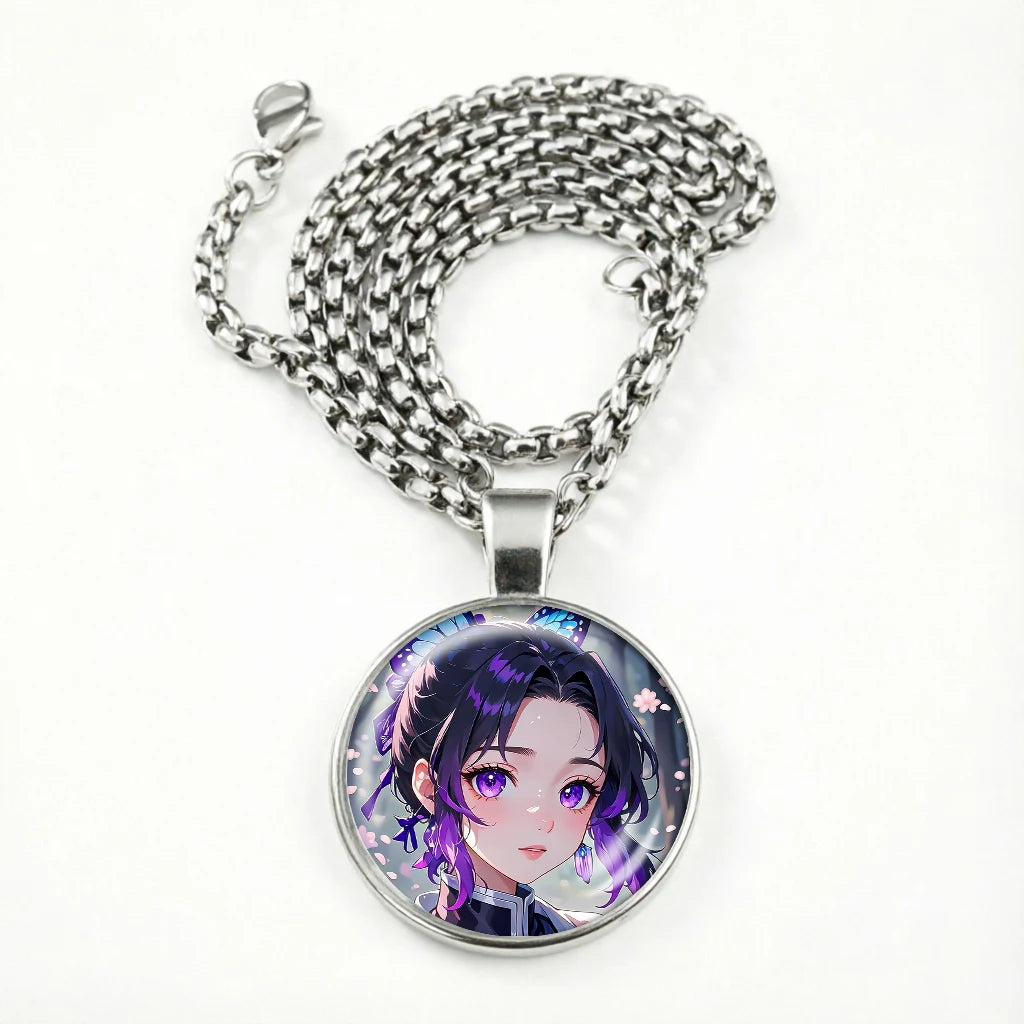 Demon Slayer Kimetsu No Yaiba Necklace Jewelry Chain Pendants Charms Fashion Sweater Decoration Anime Accessories Party Gifts