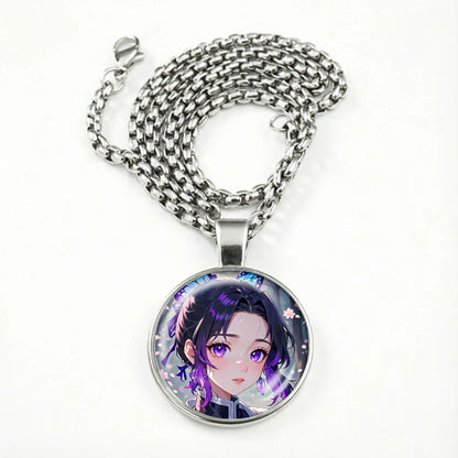 Demon Slayer Kimetsu No Yaiba Necklace Jewelry Chain Pendants Charms Fashion Sweater Decoration Anime Accessories Party Gifts