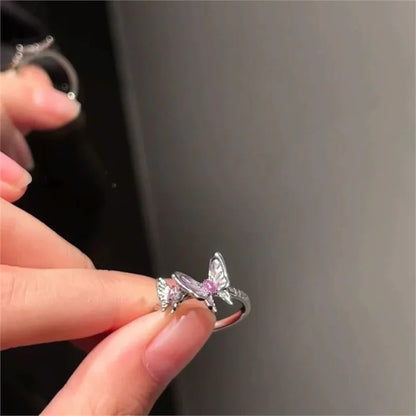 Demon Slayer peripheral accessories ring butterfly column ring anime peripheral gift silver ring fashion friend gift
