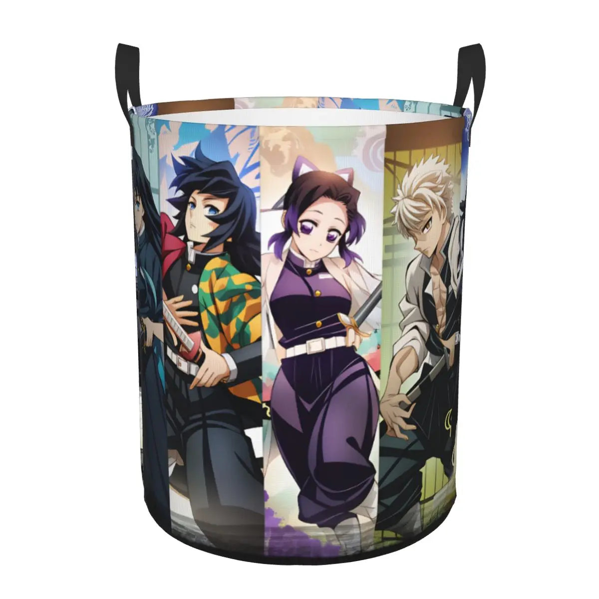 Tanjiro Kamado Demon Slayer Nezuko Kamado Laundry Basket Zenitsu Agatsuma Clothes Hamper for Household Clothes Storage Bag