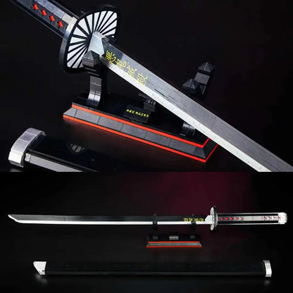 Anime Cosplay Swords Building Set, 759 Piece,One Gray Ichimonji Yamato Sword 39IN TanjiroSword Katana with Scabbard and Bracket