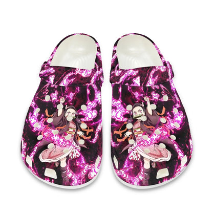 Anime Demon Slayer Non Slip Casual Cave Shoes Men Women Kamado Tanjirou Home Slippers Outdoor Beach Sandal Anime Cosplay Gift