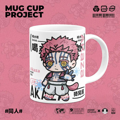 Demon Slayer Kamado Tanjirou Shinazugawa Sanemi creative cartoon ceramic mug home office afternoon tea coffee cup birthday Gifts
