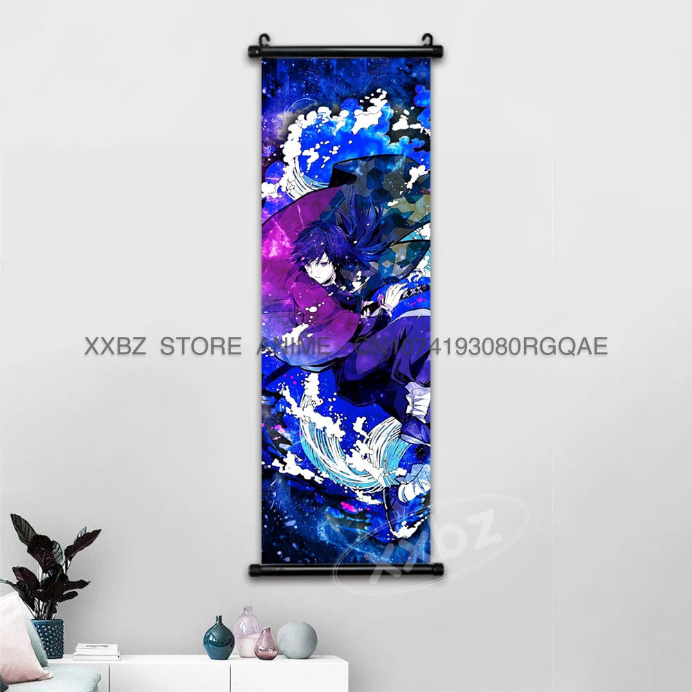 Demon Slayer Scrolls Picture Himejima Gyoumei Wall Art  Tomioka Giyuu Home Decor Rengoku Kyoujurou Hanging Painting Anime Poster
