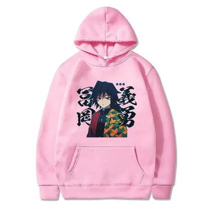 Japanese anime Demon Slayer Tomioka Giyuu pattern printed men's hoodie long-sleeved sweatshirt Unisex streetwear