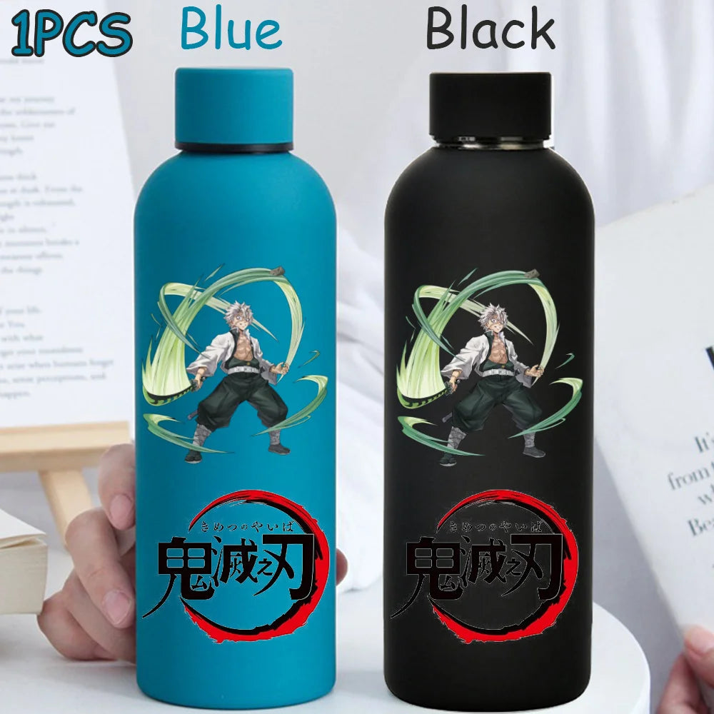 Kimetsu No Yaiba 500ML Insulated Water Cup Game Anime Character Paint Small Mouth Bottle Cartoon Large Capacity Drinking Cup
