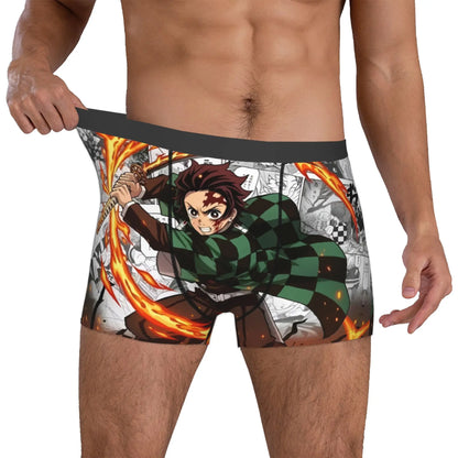 Male Funny D-Demons Slayers Underwear Japanese Manga Boxer Briefs Soft Shorts Panties Underpants