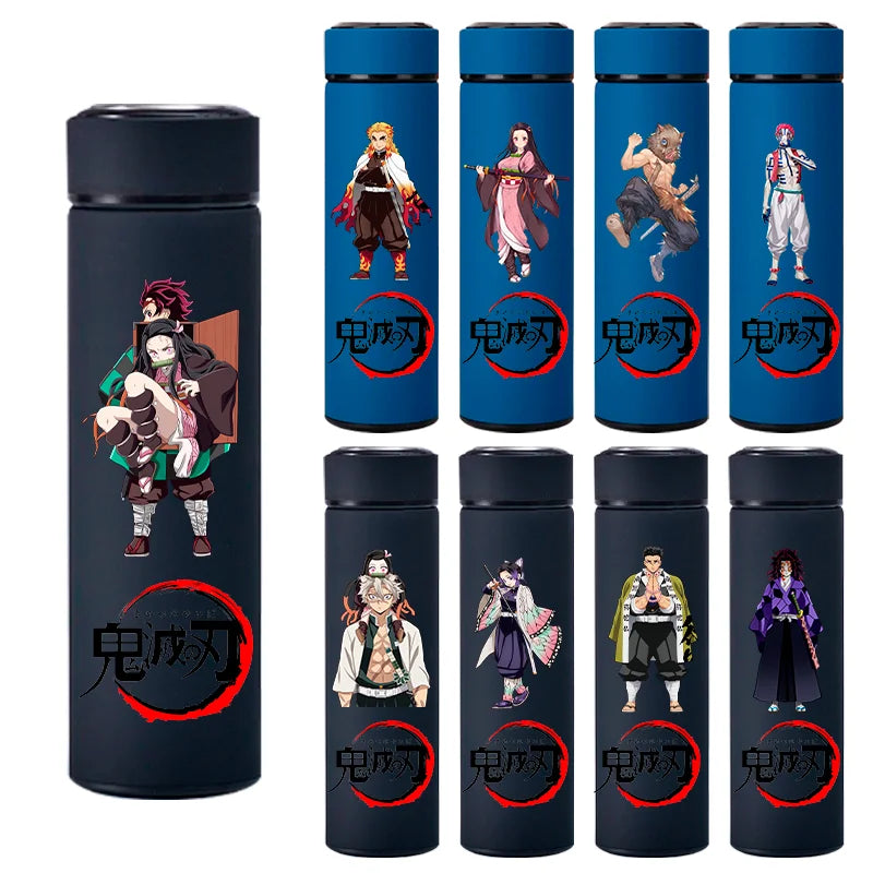500ML Demon Slayer Anime Stainless Steel Water Cup Portable Large Capacity Outdoor Water Bottle Hot Ice Water Insulated Cup