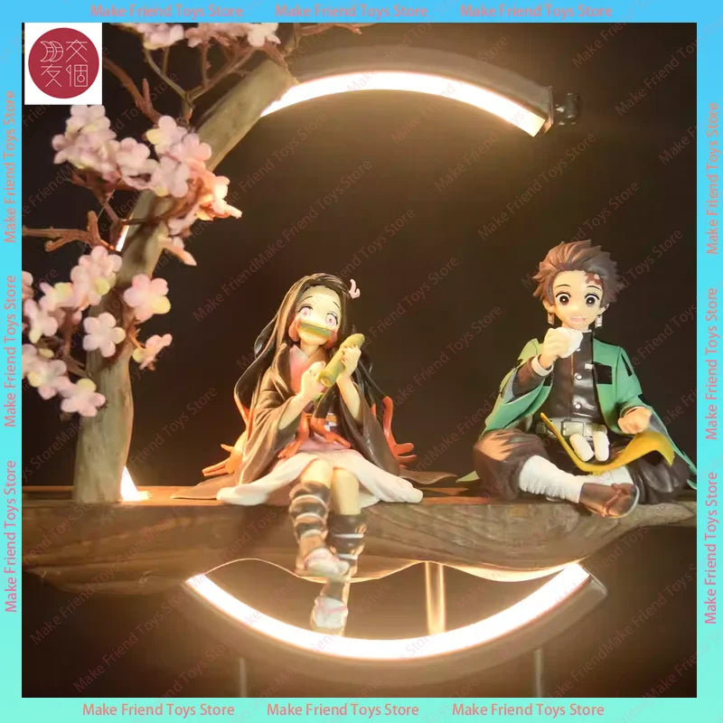 Plug In Demon Slayer Nezuko Kamado Led Night Light Anime Figure Multicolor Touch Remote Gaming Pc Case Lamp Gift Anime Demon Led