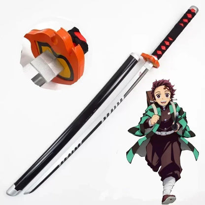 72/104cm Demon Slayer Sword Anime Kimetsu No Yaiba Cosplay Prop Tanjirou Shinobu Real Size Japanese Katana Samurai Sabre Gift