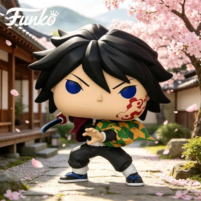 Official Funko Pop Tomioka Giyuu Demon Slayer Figure Anime Collectible Model Desktop Ornament Gift for Manga Hobby Collectors