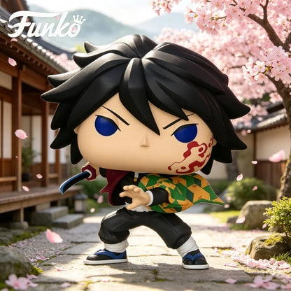 Official Funko Pop Tomioka Giyuu Demon Slayer Figure Anime Collectible Model Desktop Ornament Gift for Manga Hobby Collectors