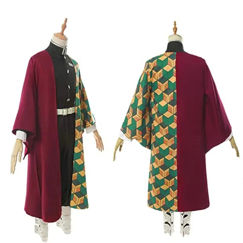 Anime  Demon Slayer Tomioka Giyuu Cosplay Costume Accessories Suit Uniforms Kimetsu No Yaiba  Costumes Wig Child Adult  Gift
