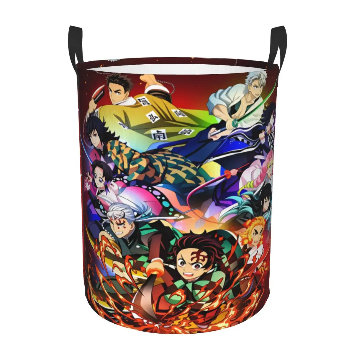 Tanjiro Kamado Demon Slayer Nezuko Kamado Laundry Basket Zenitsu Agatsuma Clothes Hamper for Household Clothes Storage Bag
