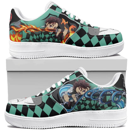 Anime Demon Slayer Sneakers Kamado Tanjirou Low-Top Sports Shoes Couples Board Shoes Customization Leisure Shoes Festival Gift