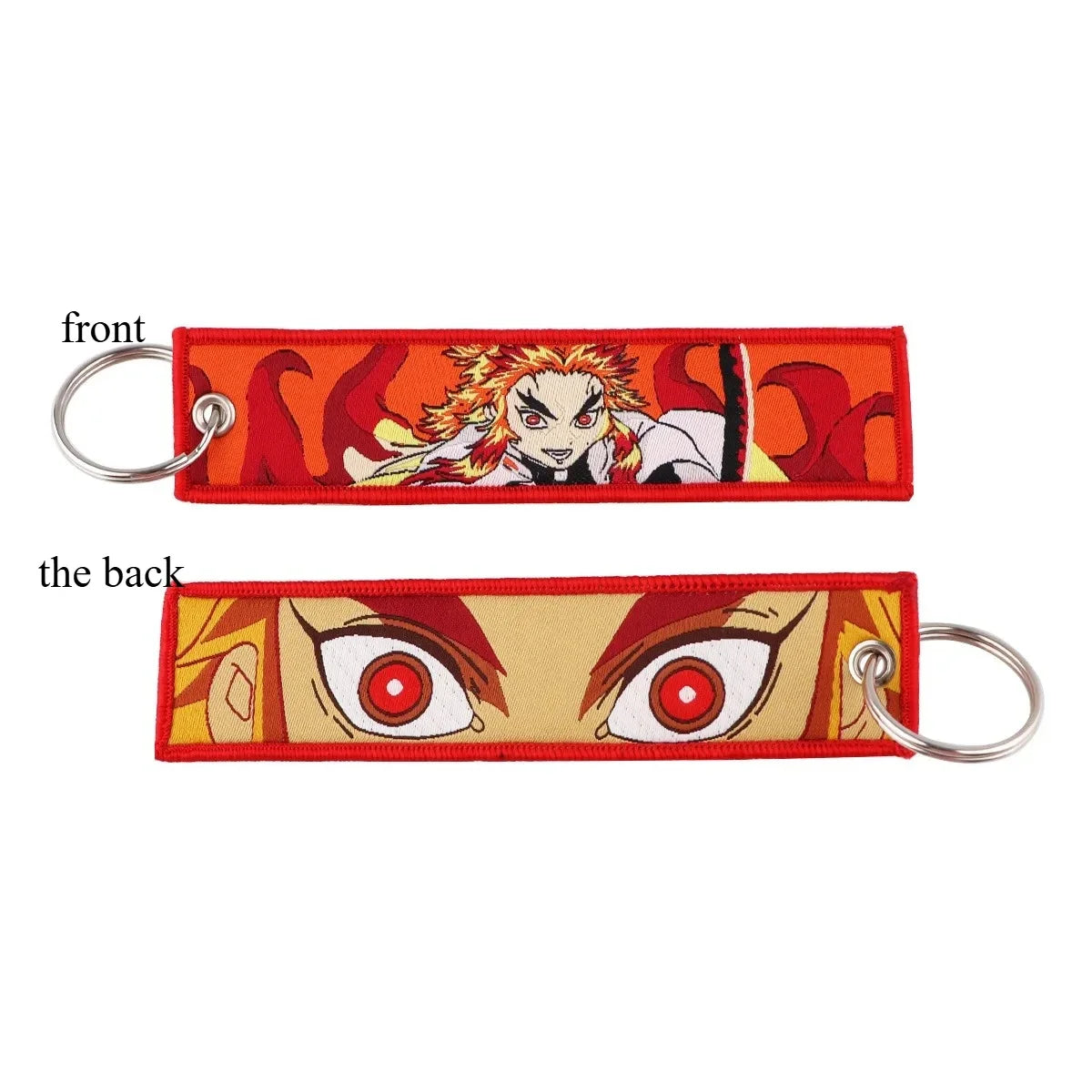 Anime Demon Slayer Blade Weaving Mark Keychain Trendy Fashion Hanging Rope Devil Access Control Pendant Office ID Pendant Gift