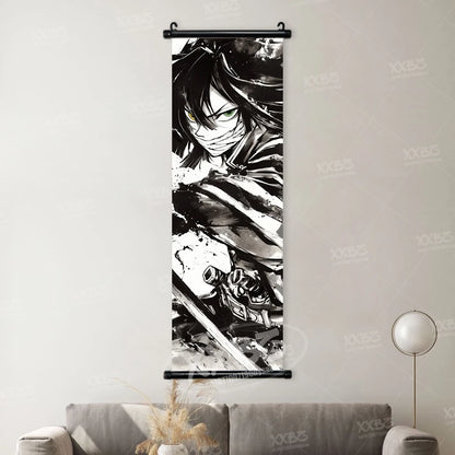Demon Slayer Poster Home Decor Hashibira Inosuke Canvas Scrolls Picture Agatsuma Zenitsu Wall Art Kamado Nezuko Hanging Painting