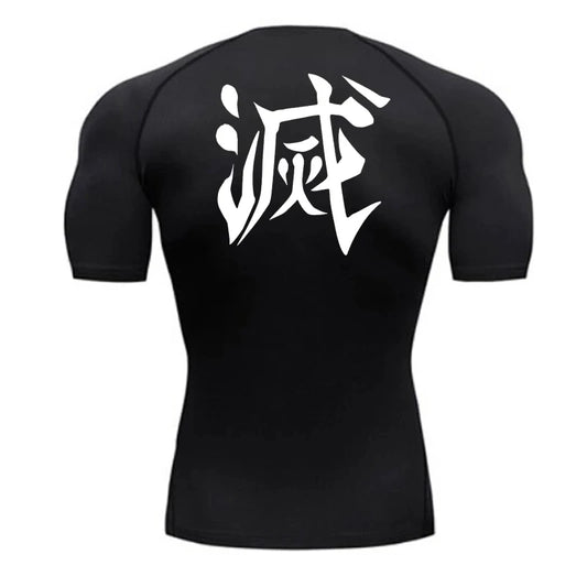 Maillot de compression Demon Slayer, coupe près du corps pour la musculation