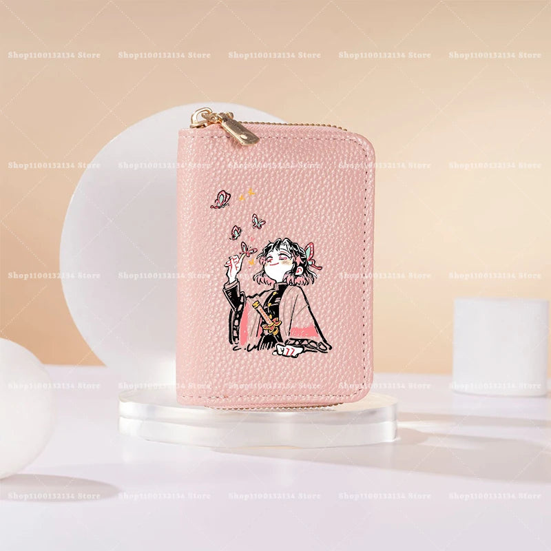 New Demon Slayer Wallet Woman Man Fashion Zipper Wallet Anime Cartoon Coin Purse Man Card Holder Fashion Money Bag Birthday Gift