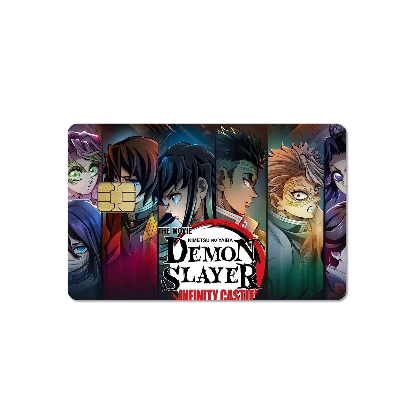 DIY Self-made Anime Demon Slayer 2.5D HD Matte PVC Sticker Film Tape Skin for Credit Card Debit Card Waterproof Sticke Gift