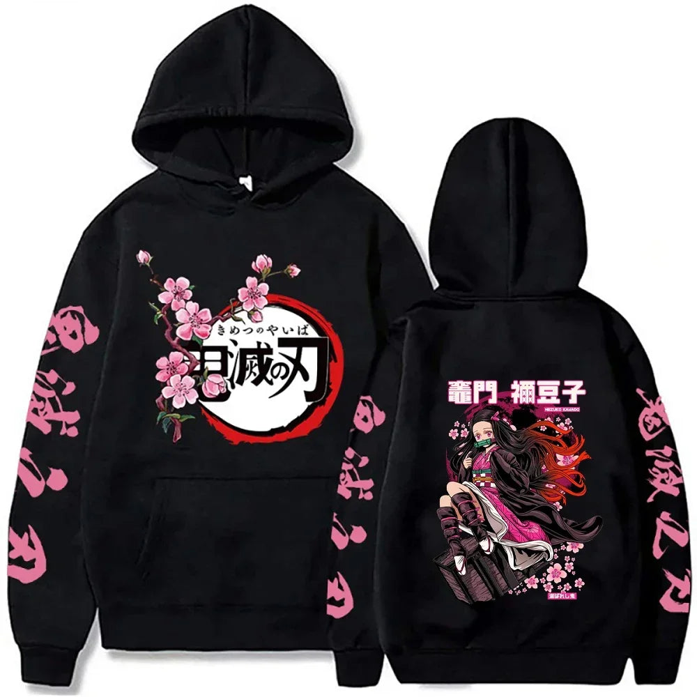 2026 New Demon Slayer Graphic Printed Hoodie Sweatshirt Men's and Women's Hoodie Men's Tops Sports Hoodie Harajuku Y2K Hoodie