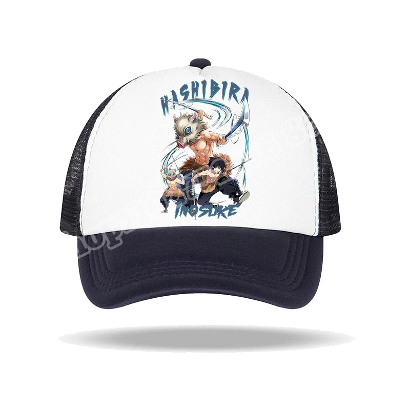 Kids Adults Baseball Caps Demon Slayer Infinity Castle Anime Character Print Sun Hat Cartoon Summer Adjustable Pointy Hats Gifts