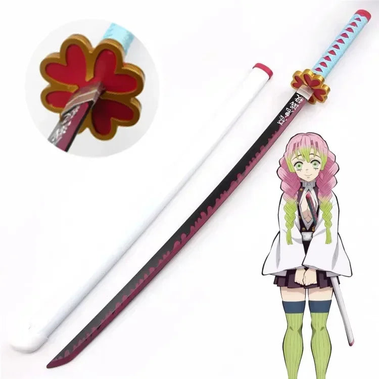72/104cm Demon Slayer Sword Anime Kimetsu No Yaiba Cosplay Prop Tanjirou Shinobu Real Size Japanese Katana Samurai Sabre Gift