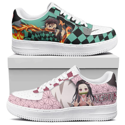 Anime Demon Slayer Sneakers Kamado Tanjirou Low-Top Sports Shoes Couples Board Shoes Customization Leisure Shoes Festival Gift