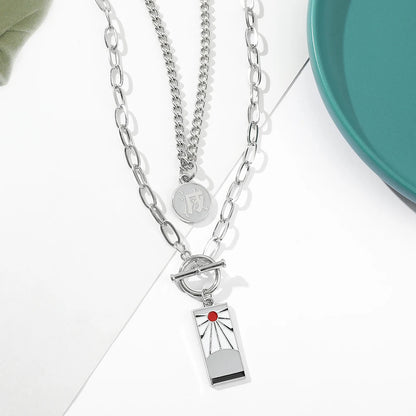 Anime Demon Slayer Tanjiro Necklace Classic Cartoon Character Fashion Jewelry Cosplay Accessories Daily Wear Collectible Gift