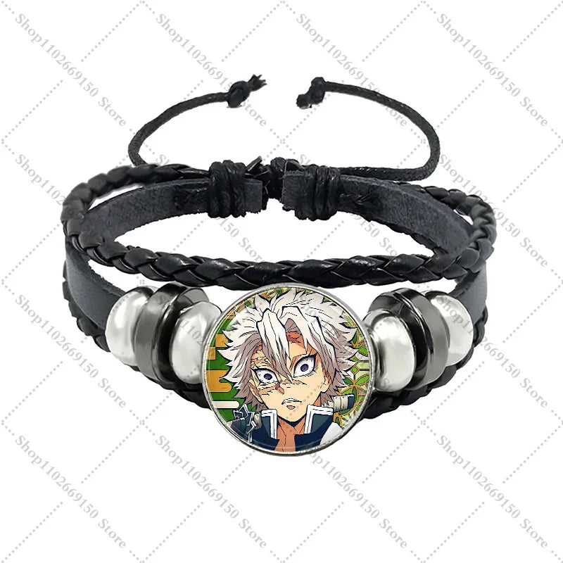 Anime Creative Bracelet Fashion Jewelry Accessories Demon Slayers Cartoon Cute Bracelets Charms Pendant Bangle Birthday Gifts
