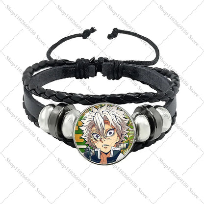 Anime Creative Bracelet Fashion Jewelry Accessories Demon Slayers Cartoon Cute Bracelets Charms Pendant Bangle Birthday Gifts