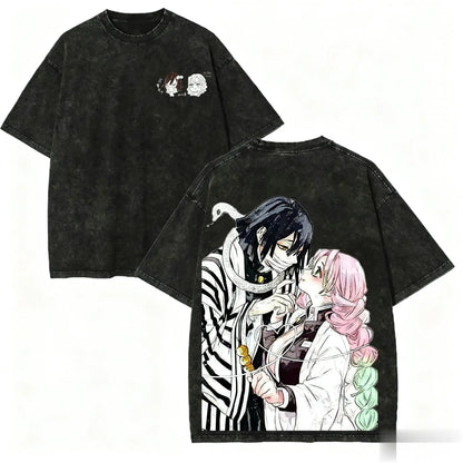 T-shirt Tokito Demon Slayer, motif Obanai