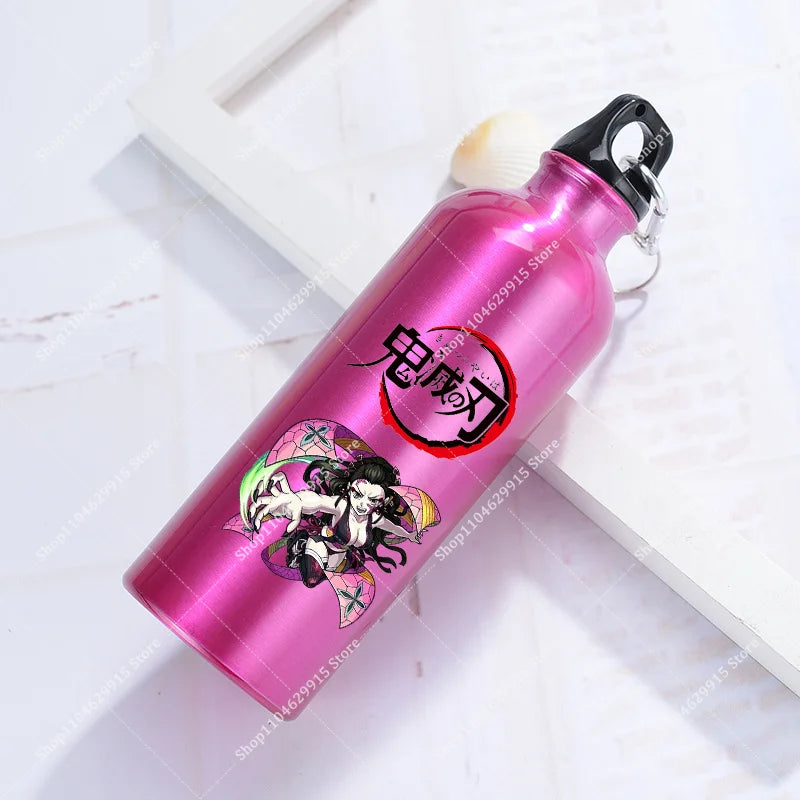 500ml Demon Slayer Aluminum Water Bottle Portable Sport Cup Women Men Anime Tomioka Nezuko Fashion Retro Kettle Birthday Gift