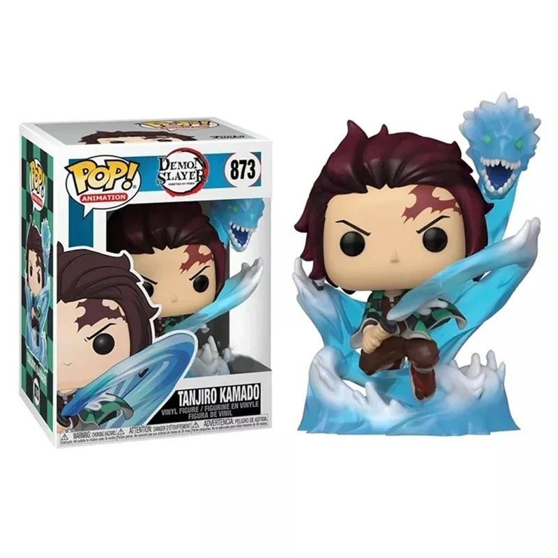 2026 Funko POP Demon Slayer Tanjiro 1304 Kanroji 1306 Rui 1307 Sanemi 1253 Nezuko 1254 Obanai 1395 Action Figures Model Toy Gift