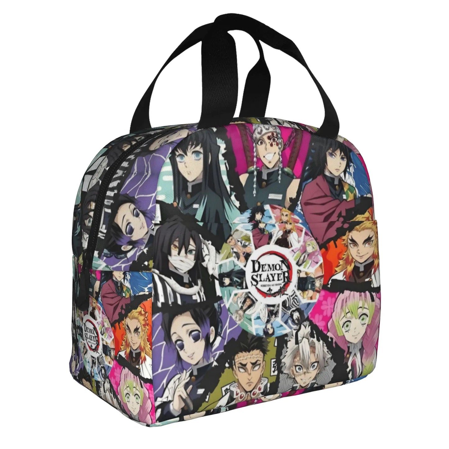 Demon Slayer Manga Anime Resuable Lunch Box for Women Waterproof Kimetsu no Yaiba Thermal Cooler Food Insulated Lunch Bag School