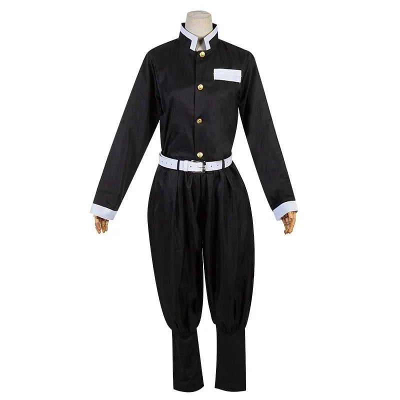Anime Demon Slayer Kimetsu   Kochou Shinobu Cosplay Kostuum Pruik Set Kimono Uniform Halloween Anime Kostuums Voor Volwassen Kid