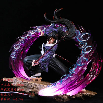 Hot Sell New Demon Slayer Kokushibou Vs Tsugikuni Yoriichi  Gk Luminous Figure Be Bound Popular Cartoon Character Statue Gift