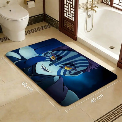 Anime Demon Slayer Bathroom Mat Kids Room Bedroom Decoration Balcony Anti-Slip Doormat Living Room Welcome Rug