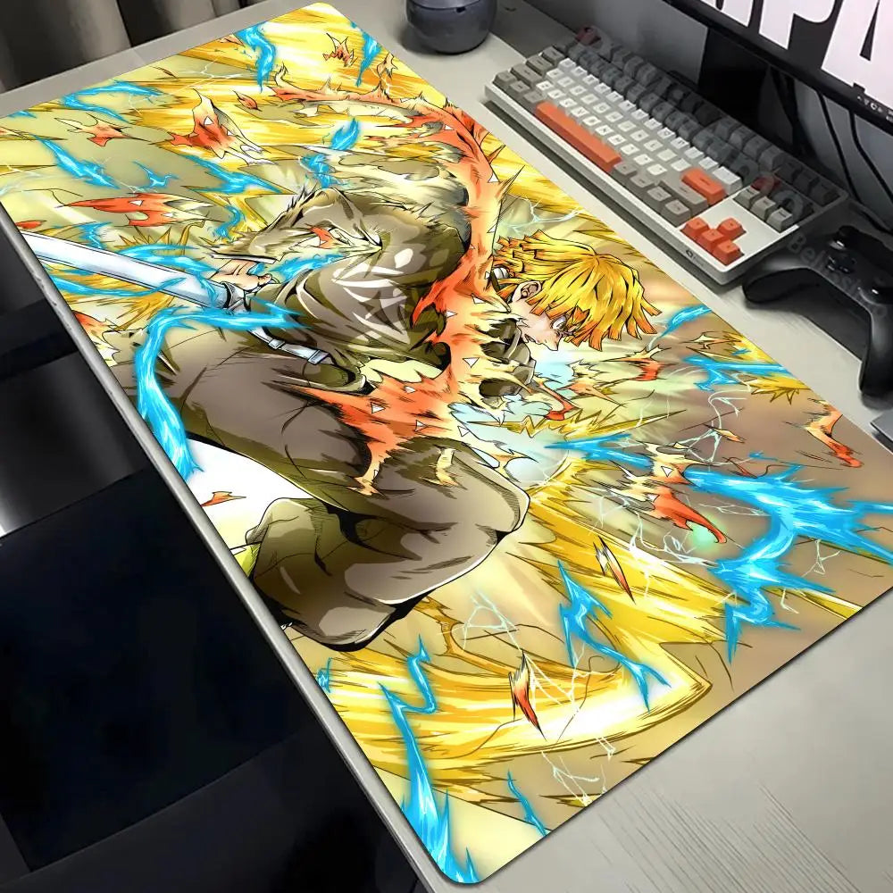 Computer Table Mat Keyboard Desk Pads Anime Mouse Pad K_Kimetsu No Yaibas Mausepad 900x400 Rubber Mouse Mats Demon Slayers Xxl