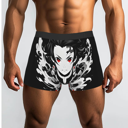 Kyojuro Rengoku Blood Splash Anime Bandai Demon Slayer Underpants Homme Panties Men's Underwear Comfortable Shorts Boxer Briefs