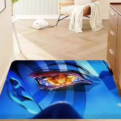 Anime Demon Slayer Bathroom Mat Kids Room Bedroom Decoration Balcony Anti-Slip Doormat Living Room Welcome Rug