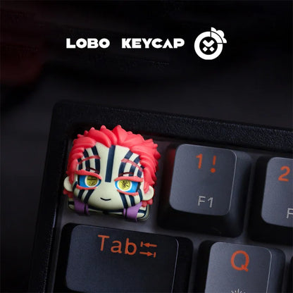 Cartoon Demon Slayer: Kimetsu No Yaiba Kokushibo Douma Akaza Character Series Keyboard Resin Material Keycap Esc Periphery Gifts