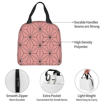 Demon Slayer Manga Anime Resuable Lunch Box for Women Waterproof Kimetsu no Yaiba Thermal Cooler Food Insulated Lunch Bag School