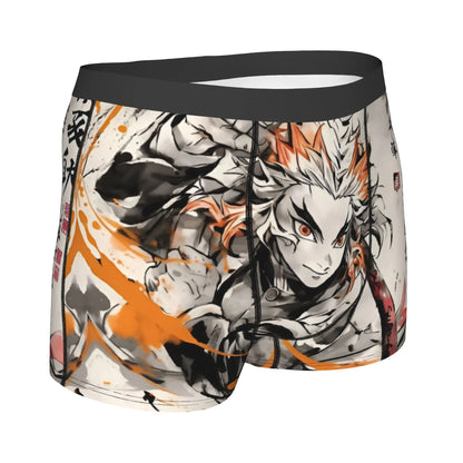 Male Funny D-Demons Slayers Underwear Japanese Manga Boxer Briefs Soft Shorts Panties Underpants