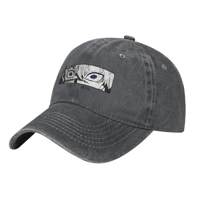 Wind pillar Sanemi Shinazugawa Demons Slayers Baseball Cap Retro Distressed Denim Headwear Outdoor Running Golf  Gift Caps Hat