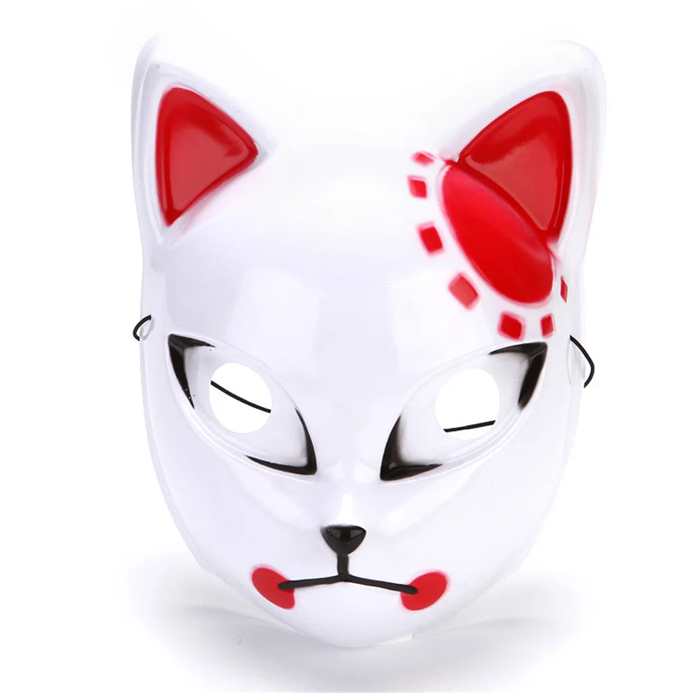 Masque renard éventail rouge