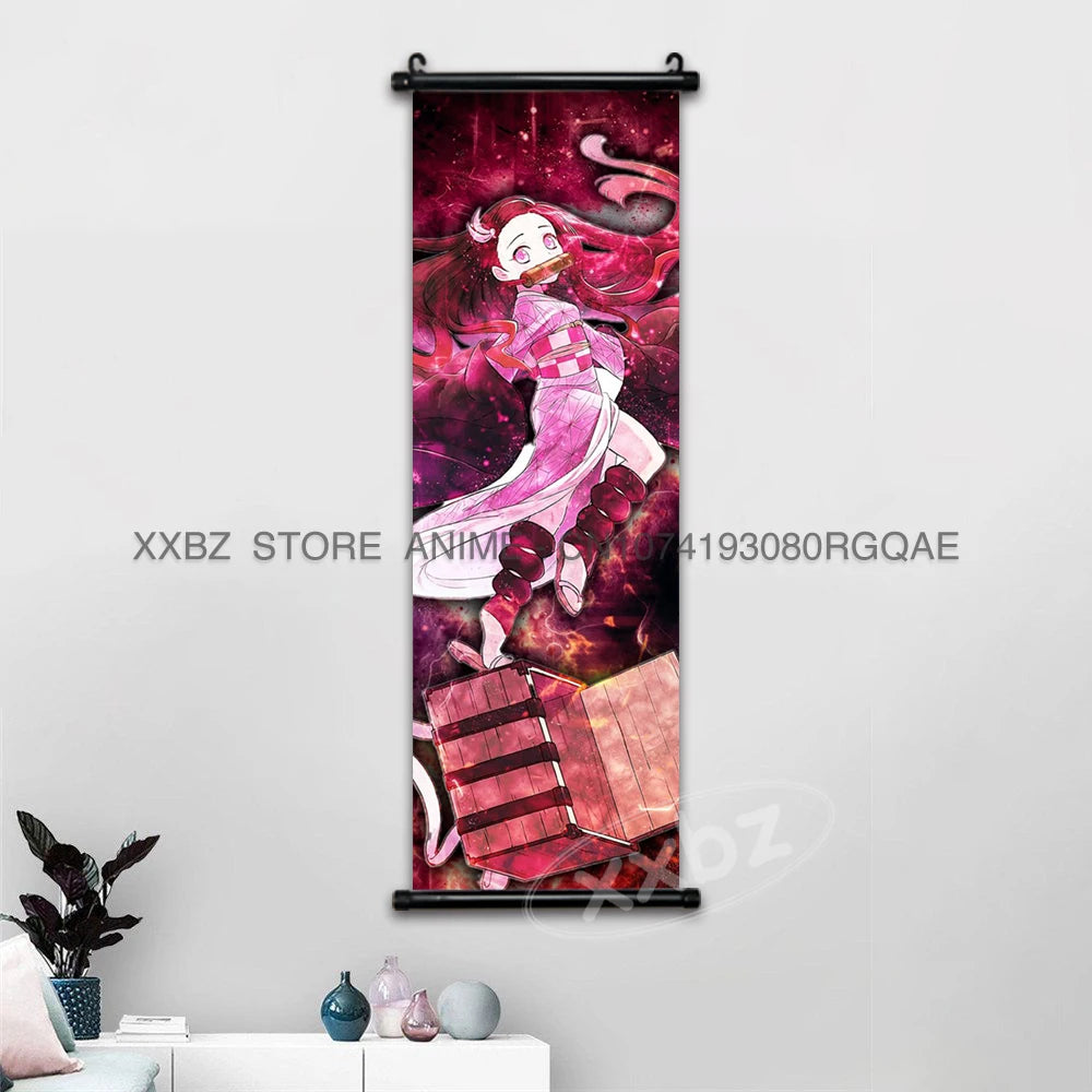 Demon Slayer Scrolls Picture Himejima Gyoumei Wall Art  Tomioka Giyuu Home Decor Rengoku Kyoujurou Hanging Painting Anime Poster