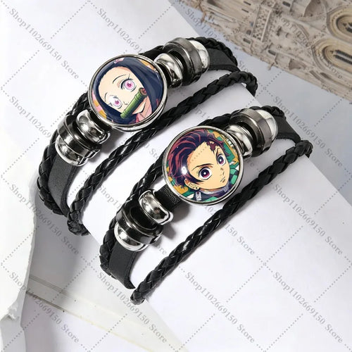 Anime Creative Bracelet Fashion Jewelry Accessories Demon Slayers Cartoon Cute Bracelets Charms Pendant Bangle Birthday Gifts